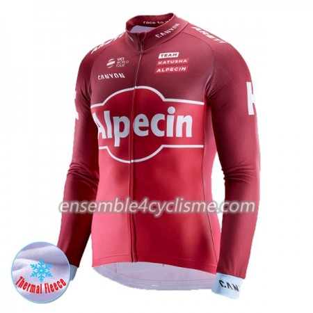 Maillot Cyclisme 2017 Team Katusha-Alpecin Hiver Thermal Fleece N001